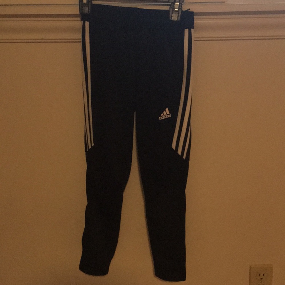 Adidas black and white sweatpants girls six kids